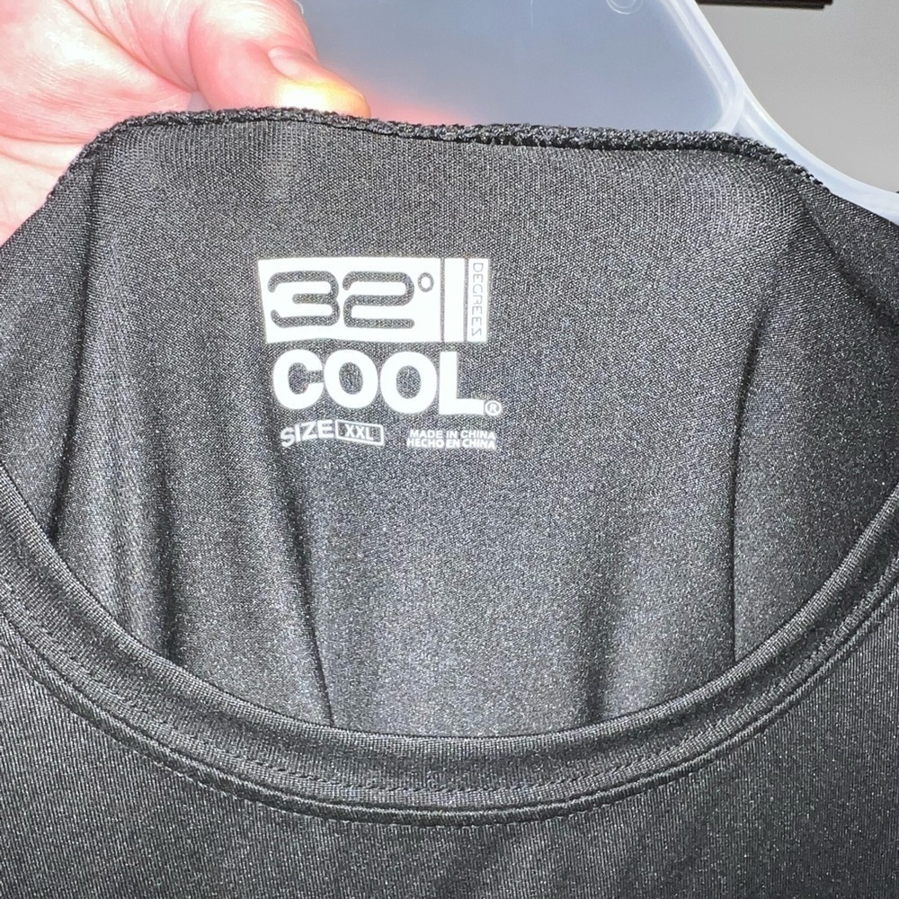NWT 32° Degrees Cool Men’s Black Short Sleeve Tshirt Size XXL - Picture 3 of 6
